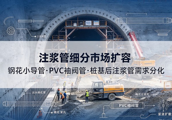 象山注浆管细分市场扩容，隧道钢花小导管、PVC 袖阀管、桩基后注浆管需求分化